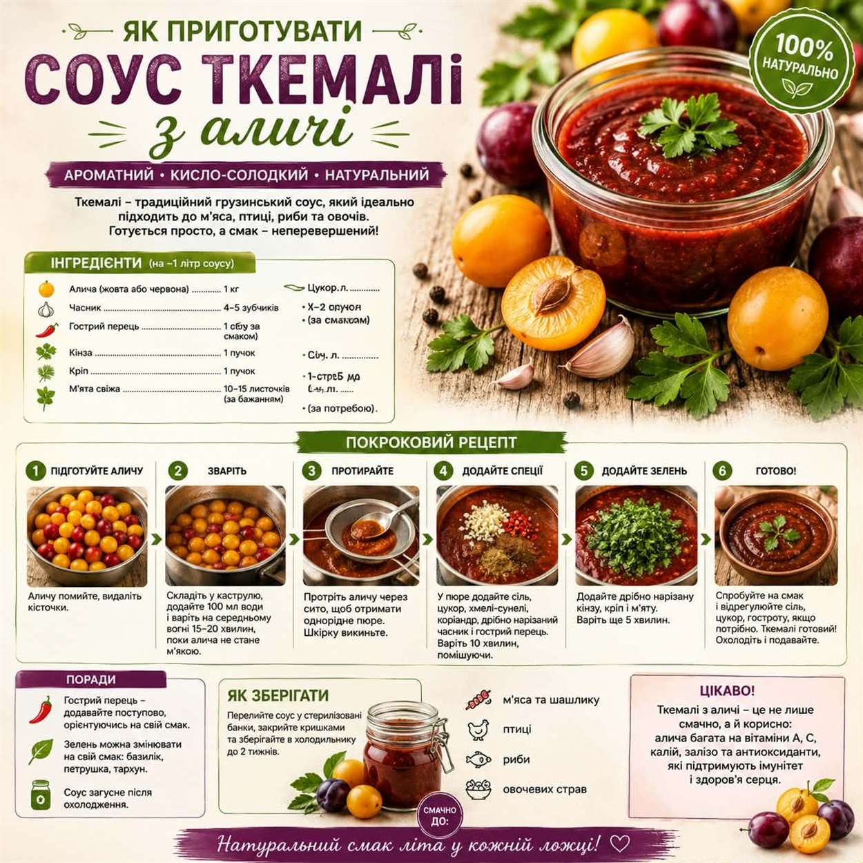 Соуси, варення і коспоти - з корисної аличі, яка росте скрізь